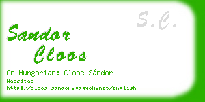 sandor cloos business card